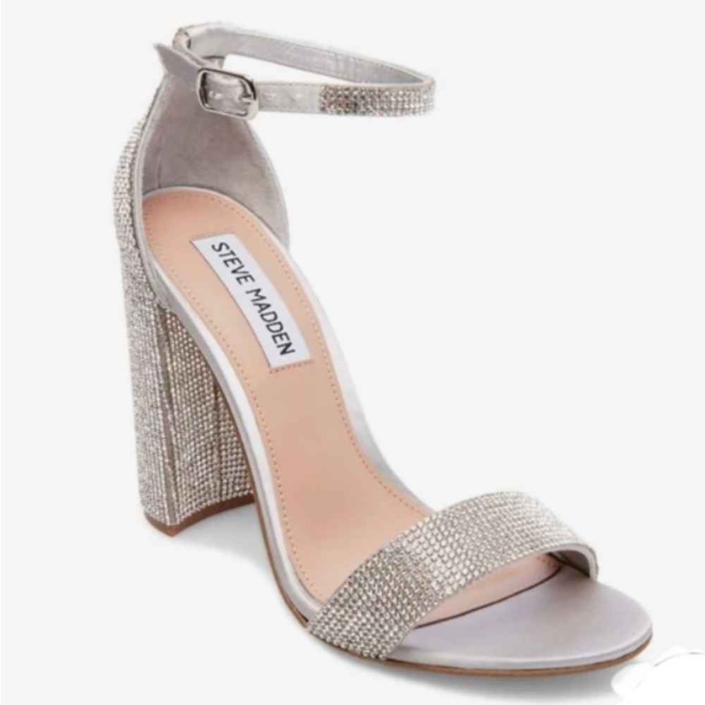 *NEW* Steve Madden Carson-R Crystal chunky 4” heel height, rhinestones